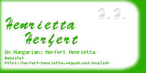 henrietta herfert business card